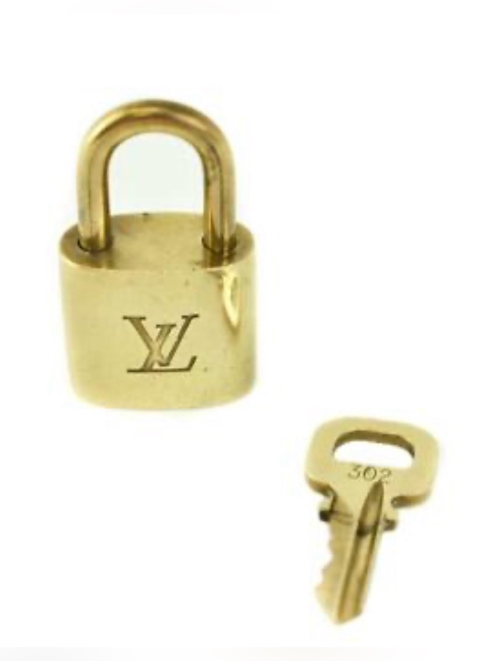 Louis Vuitton Brass Tone Padlock in Gold #302